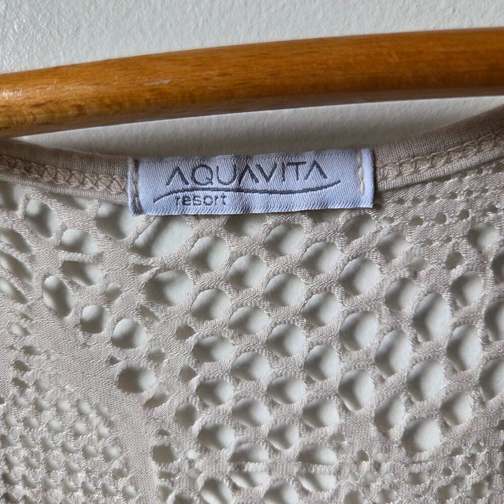 EUC AQUAVITA 2 PC TAUPE KNIT LACED 2 PC TANK TOP BEACH / SWIM ONE SIZE - Picture 14 of 15